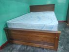 New 6x4 Teak Box Bed With Arpico Spring Mettress