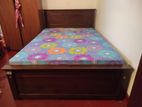 New 6x4 Teak Box Bed With Double Layer Mattress (Eee2)