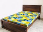 New 6x4 Teak Box Bed With Double Layer Mattress