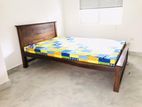 New 6x4 Teak Box Bed with Double Layer Mattress