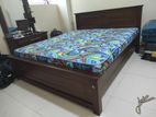 New 6x5 Teak Box Bed With Arpico Hybrid Mattress (L10)