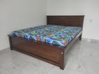 New 6x5 Teak Box Bed With Arpico Hybrid Mattress (W17)
