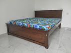 New 6x5 Teak Box Bed With Arpico Hybrid Mettress (Zz28)