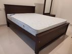 New 6x5 Teak Box Bed With Arpico Spring Mettress