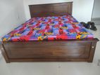 New 6x5 Teak Box Bed With Double Layer Mattress - 117