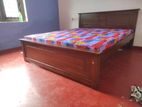 New 6x5 Teak Box Bed With Double Layer Mattress (W3)