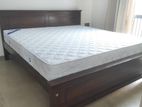New 6x6 Teak Box Bed With Arpico Spring Mattress 7 Inches (U21)