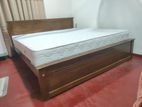 New 6x6 Teak Box Bed With Arpico Spring Mattress 7 Inches (W11)
