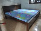 New 6x6 Teak Box Bed With Double Layer Mattress - 1111