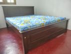 New 6x6 Teak Box Bed With Double Layer Mattress (Www19)