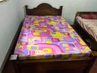 New 72*48 Teak Double Bed And DL Mattress 6*4 Ft