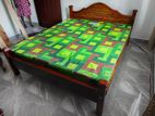 New 72"*60" (6*5) Ft Teak Triple Queen Bed with Dl Mattresses