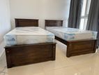 New 72x36 Teak Box Bed With Arpico Spring Mattress 8 Inches (Jj15)