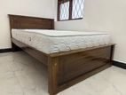 New 72x48 Teak Box Bed With Arpico Spring Mattress 8 Inches (Jj16)