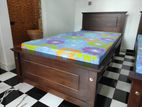 New 72x48 Teak Box Bed With Double Layer Mattress (Iii25)