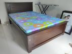 New 72x48 Teak Box Bed With Double Layer Mattress (W13)
