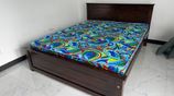 New 72"x60" (6x5) Size Teak Box Bed With Arpico Hybrid Mattress (Ii10)