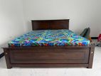 New 72"x60" (6x5) Size Teak Box Bed With Arpico Spring Mettress (Ii60)