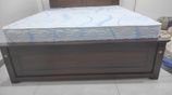 New 72x60 (6x5) Teak Box Bed With Arpico Spring Mattress 7 Inches Queen