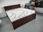 New 72x60 (6x5) Teak Box Bed With Arpico Spring Mattress 7 Inches (Www20