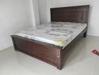 New 72x60 Teak 3.5 Leg Large Box Bed With Arpico Spring Mattress - 1112