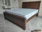 New 72x60 Teak 3.5 Leg Large Box Bed With Arpico Spring Mettress 8" )