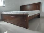 New> 72x60 Teak 3.5 Leg Large Box Bed With Arpico Spring Mettress