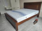 New 72x60 Teak (3.5 Leg Large) Box Bed With Arpico Spring Mettress (Rr8)