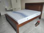 New 72x60 Teak (3.5 Leg Large) Box Bed With Arpico Spring Mettress (Yy24