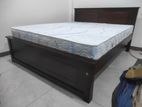 New 72x60 Teak Box Bed With Arpico Spring Mattress 7 Inches / 1123