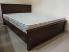 New 72x60 Teak Box Bed With Arpico Spring Mattress 7 Inches 6x5 Queen