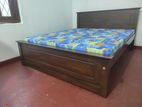 New> 72x60 Teak Box Bed With Double Layer Mettress