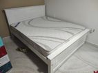 New 72x60 Teak White Colour Box Bed With Arpico Spring Mattress / 1129