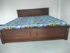 New 72x72 Teak Box Bed With Arpico Hybrid Mattress (Rr5)
