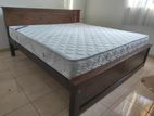 New 72x72 Teak Box Bed With Arpico Spring Mattress (Bb11)