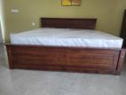 New 72x72 Teak Box Bed With Arpico Spring Mettress 7 Inches / 9.26