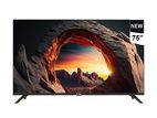 New 75" CHIGO Smart QLED 4K UHD HDR LED TV