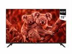 New 75 Inch Chigo QLED 4k UHD Smart Frameless TV