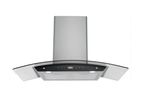 New 90cm Chimney Type Cooker Hood - Glass (Black & Silver)