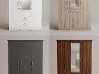 new ash / black white brown colour 3 door cupboard (wardrobe )