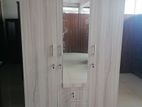 New Ash / White Black 3 Door Cupboard 6x4 Wardrobe