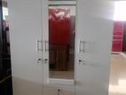 new ash / white colour 3 door cupboard 6*4 ft melamine wardrobe