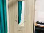 New Ash White Melamine Almari with Mirror