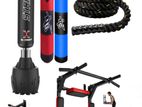 New Battle Rope / Wall Mount Chin up Bar /Standing Punching Bag Man