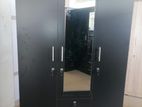 New Black Colour 3 Door Cupboard 6*4 Wardrobe Mirror
