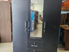 New Black Colour 3 Door Cupboard Large Wardrobe
