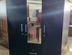New Black Colour 3 Door Melamine Cupboard Large Wardrobe