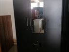 New Black Colour Melamine Cupboard 3 Door Wardrobe 6 X 4 Ft Large