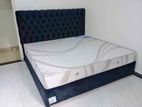 New Black Cushion Divan Bed with Spring Mattresses .