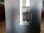 New Black Melamine 3 Door Wardrobe Cupboard 6 X4 Ft Large